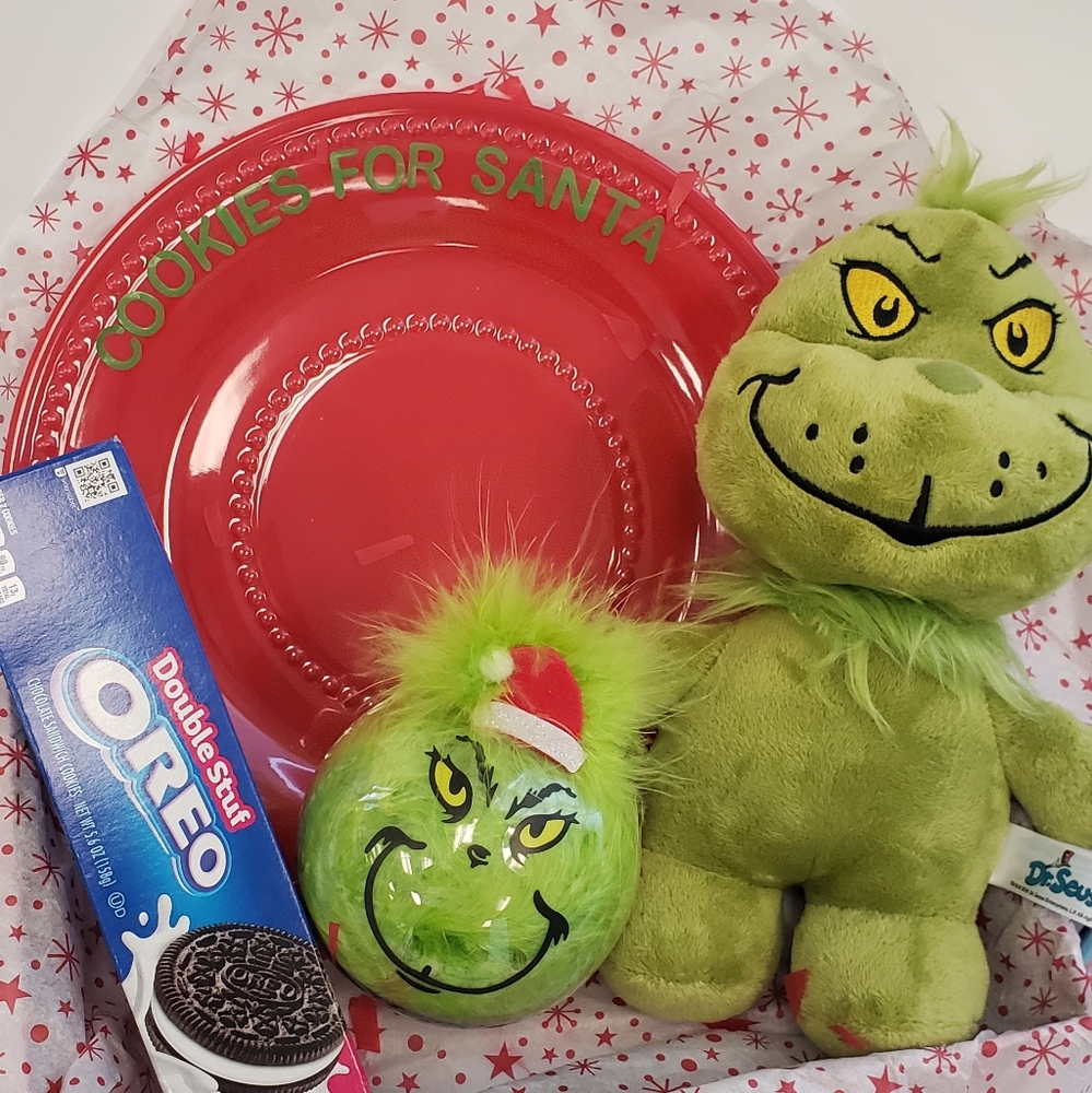 Grinch Ornament  Santa Christmas Surprise
